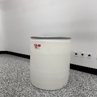Uline 55-Gallon Plastic Drum with Lid image 1